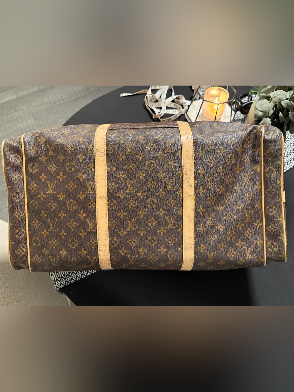 Louis Vuitton Monogram Duffel in Brown with Tan Trim. - Picture 10 of 16